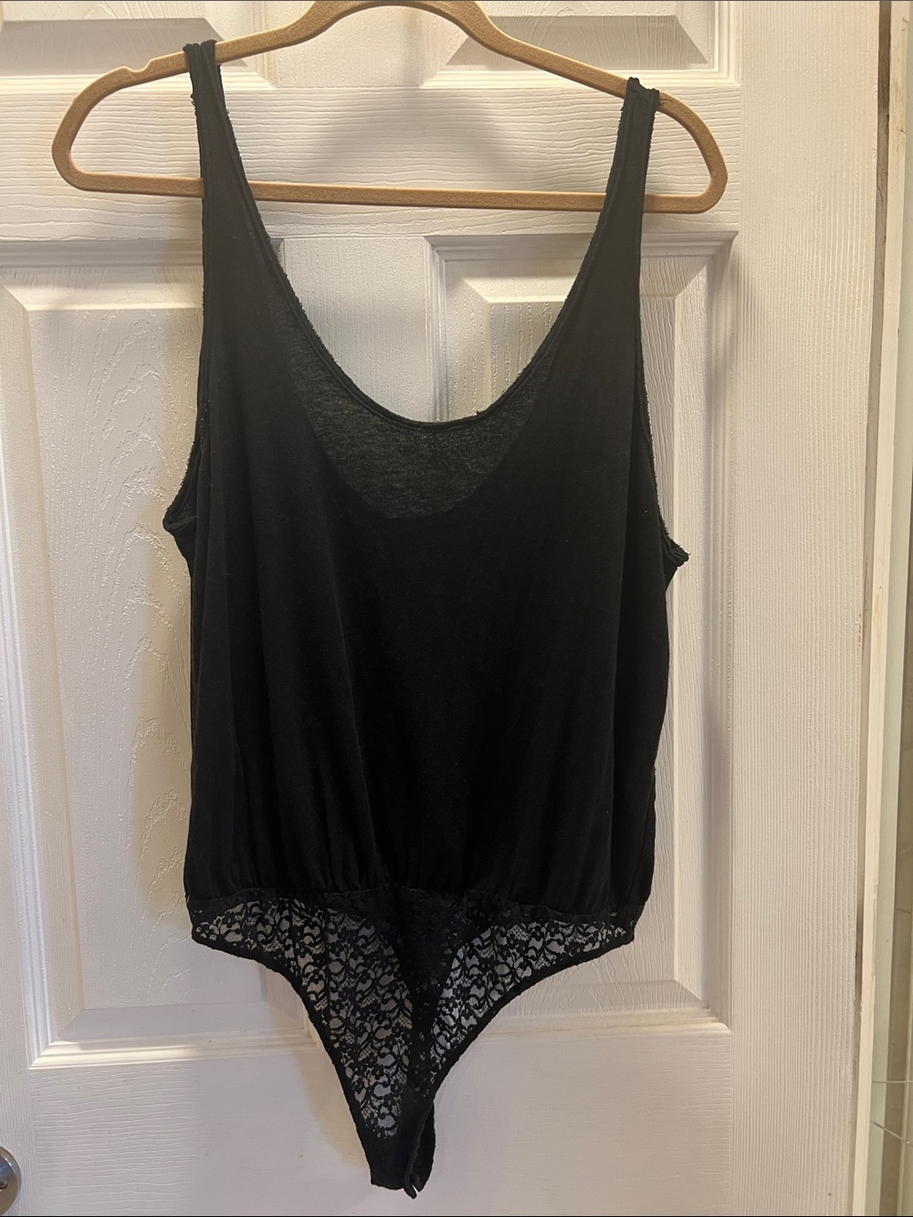 Free Ppl Black Lace Bodysuit Tank Top
